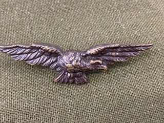 Vintage South African Air Force Commonwealth Bronze Metal Eagle Rank Badge
