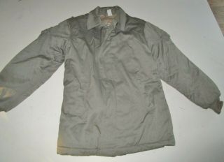 Vintage East German Military Gray Army Winter Lined Coat Uniform Jacket Nva Sg48