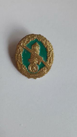 Ddr East Germany Border Guard Service Badge