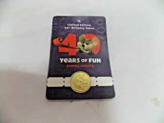Chuck E Cheese 40 Years Of Fun Token Package Collectors
