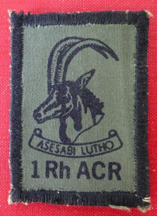 1 Rhodesian Armoured Car Regiment Africa Camo Combat Cap Badge Rhodesia