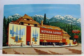 Nevada Nv Lodge Lake Tahoe Casino Postcard Old Vintage Card View Standard Post