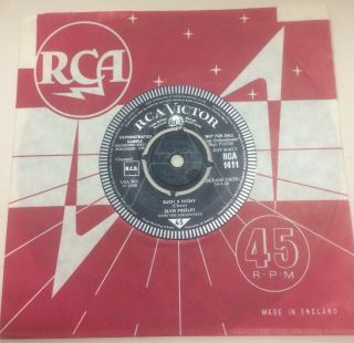 Elvis Presley Uk Demo: " Such A Night ".  1964 Rca,  Cover.  Only Approx 250 Made For Djs