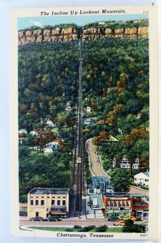 Tennessee Tn Chattanooga Lookout Mountain Incline Postcard Old Vintage Card View