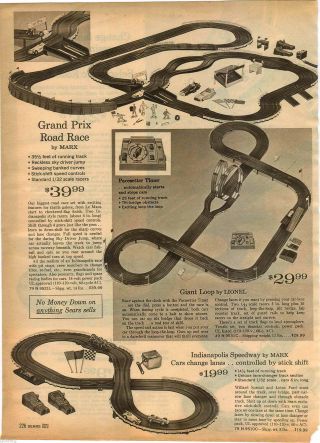 1964 Advert Marx Grand Prix Car Auto Road Race Set Indianapolis Speedway Eldon