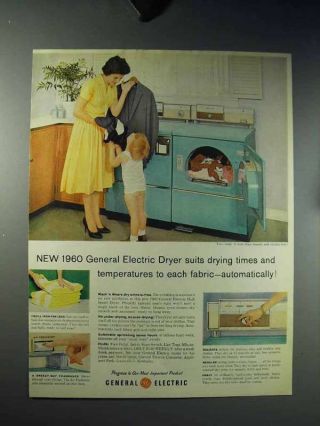 1960 General Electric Washer And Dryer Ad - Each Fabric