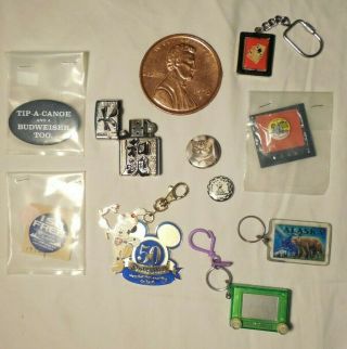 Random Items Grab Box Keychains,  Pins,  Las Vegas,  Lighter,  Disney,  Budweiser