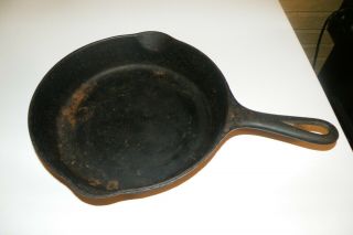 Vintage Cast Iron 9 " Frying Pan Skillet Small Label Griswold Erie Pa