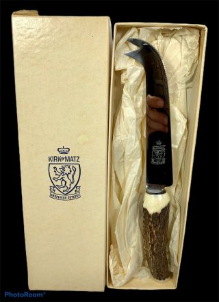 Kirk & Matz Sheffield Cutlery Vintage Cheese Knife Stag Horn Handles