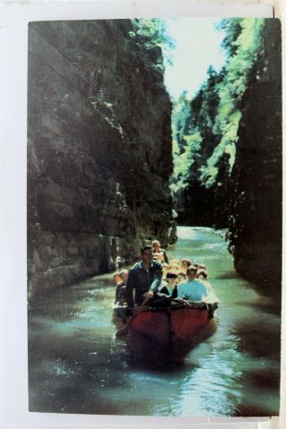 York Ny Ausable Chasm Boat Ride Postcard Old Vintage Card View Standard Post
