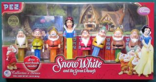 Disney Snow White And The Seven 7 Dwarfs Pez Dispensers Set Box