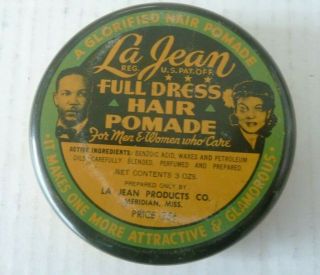 La Jean Full Dress Hair Pomade Tin Black Americana
