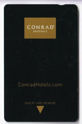 Carte / Card Hotel Cle Key.  Belgique Bruxelles Conrad Presse Usa Magnetique