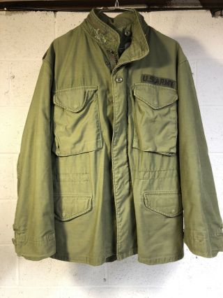 Us Army 1981 Og - 107 M65 Field Jacket Cotton Coat Winter Green Size Small Cold