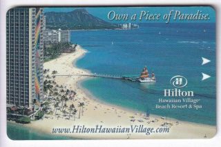 Carte / Card Hotel Cle Key.  Usa Iles Hawai Hilton Waikiki Resort Magnetique
