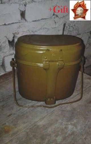 Ussr Army Сooking Pot Котелок армейский Russian Soldier Mess Kit,  Gift