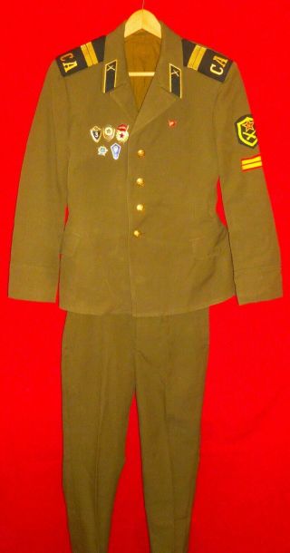 Russian Soviet Army Sergeant Parade Uniform Jacket 6 Badges Trousers Ussr 48 S