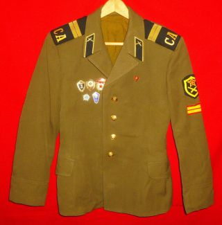 Russian Soviet Army Sergeant Parade Uniform Jacket 6 Badges Trousers USSR 48 S 2