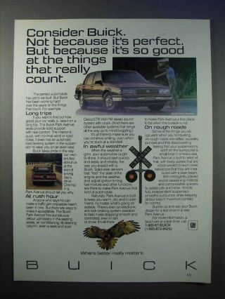 1987 Buick Park Avenue Car Ad - The Things That Count