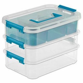 Sterilite 14138606 Layer Stack & Carry Box,  10 - 5/8 - Inch