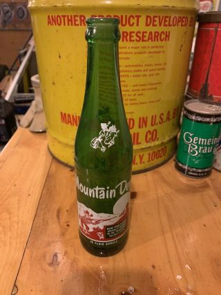 Vintage 1964 10oz Mountain Dew Soda Hillbilly " Tickle Yore Innards " Bottle