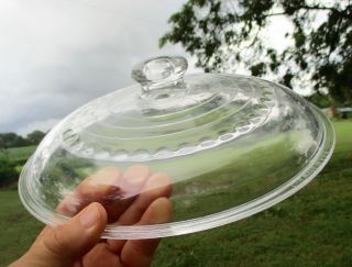 Vintage Wagner Ware C - 8 Clear Glass Pan Lid For Cast Iron Skillet Pot Pan