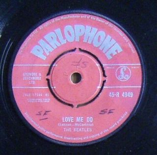 The Beatles Love Me Do 7 " Single Uk 1962 Red Parlophone 45 - R 4949