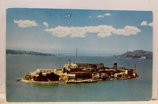 California Ca San Francisco Alcatraz Island Rock Bay Federal Prison Postcard Old