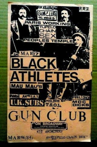 THE GUN CLUB Fire of Love 1981 RUBY LP,  Punk Gig Flyer,  FANZINE 3