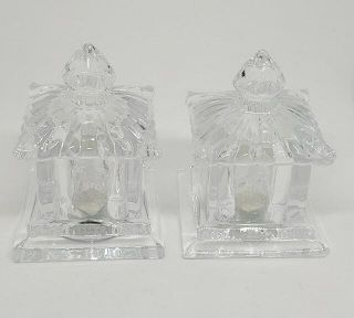 Hand Crafted Shannon Crystal - Design of Ireland Pagoda Salt & Pepper Shakers 2