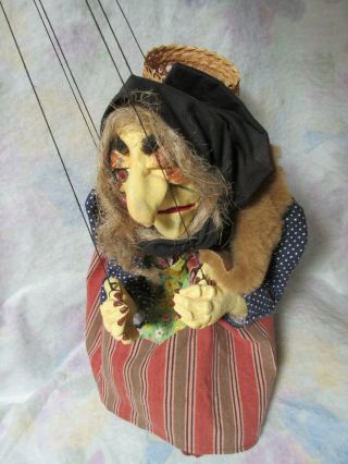 Rustic European 16 " Kitchen Witch Doll Primitive Marionette