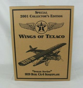 Wings Of Texaco 1929 Buhl Ca - 6 Sesquiplane 2001 Collectors Edition Die Cast Bank