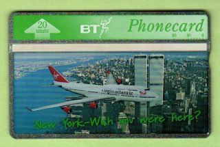 Bt (uk) Virgin Atlantic York World Trade Center (1995) Phone Card