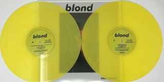 Frank Ocean Blond 2xlp Yellow Colored Vinyl Record Import Channel Orange Blonde