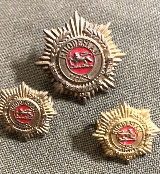 Rhodesia Army Service Corp Cap & Collar Badges Bushwar Item Rhodesian