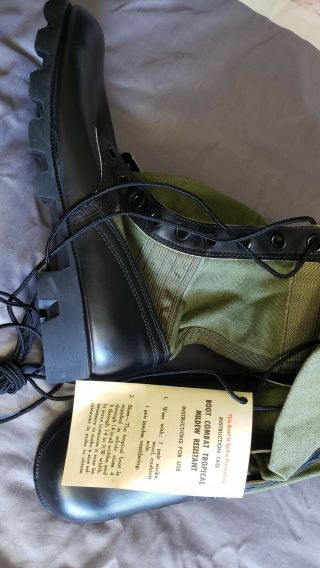 Vintage Vietnam Era Jungle Boot Size 11 N With Tags Made In 1968