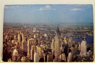York Ny Nyc Empire State Building North East Postcard Old Vintage Card View