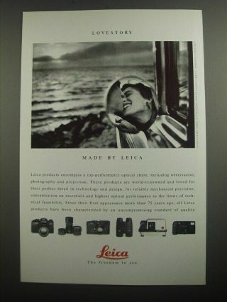 1991 Leica Products Ad - Photo By Elliott Erwitt - Love Story Made By Leica