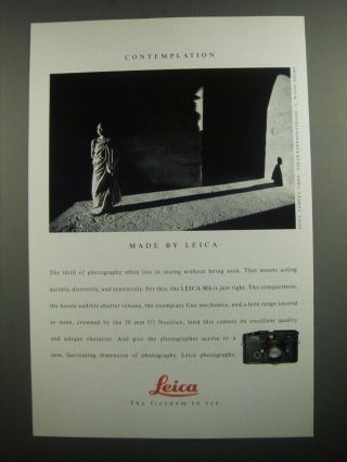 1991 Leica M6 Camera Ad - Contemplation Made By Leica