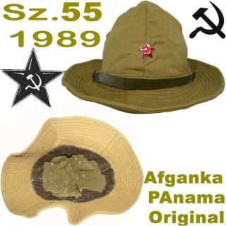 Sz 55 Rare Afganka Panama Soviet Army Soldier Officers Hot Areas 1989