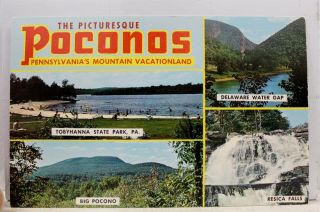 Pennsylvania Pa Tobyhanna State Park Delaware Water Gap Postcard Old Vintage Pc