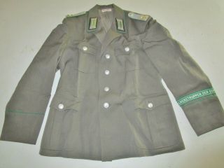 Vintage East German Military Nva Army Officer Coat Jacket Grenztruppen M48 - 1