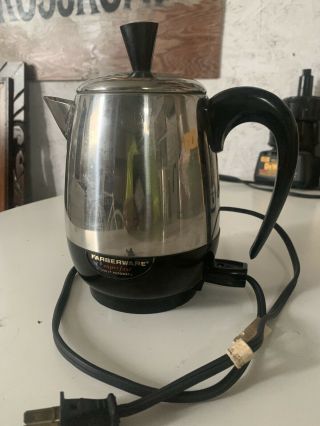 Vintage Farberware Superfast 134 Percolator Coffee Pot 2 - 4 Cup Ec Usa