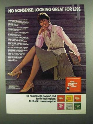 1981 No Nonsense Panty Hose Ad - Great For Less