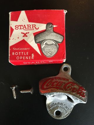 Vintage Starr X Coca Cola Bottle Opener Coke Box