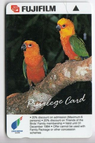 Asie Telecarte / Phonecard.  Singapour 2$ Gpt 7sfuf Privee Oiseau Bird Fuji