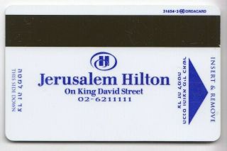 Carte / Card Hotel Cle Key.  Israel Jerusalem Hilton Stern Bijoux Magnetique