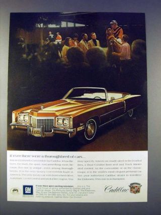 1972 Cadillac Eldorado Convertible Car Ad