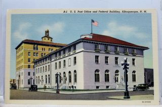 Mexico Nm Albuquerque Us Post Office Federal Building Postcard Old Vintage