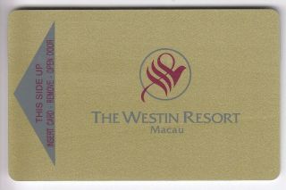 Carte / Card Hotel Cle Key.  Macao Macau The Westin Resort Magnetique